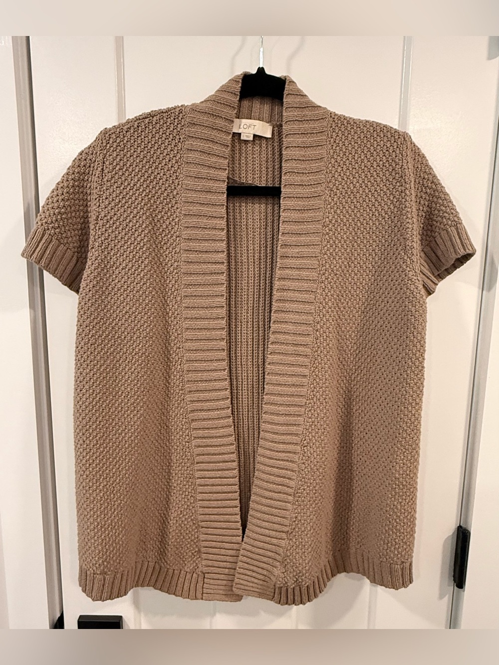 LOFT Short-Sleeve Open Front Cardigan